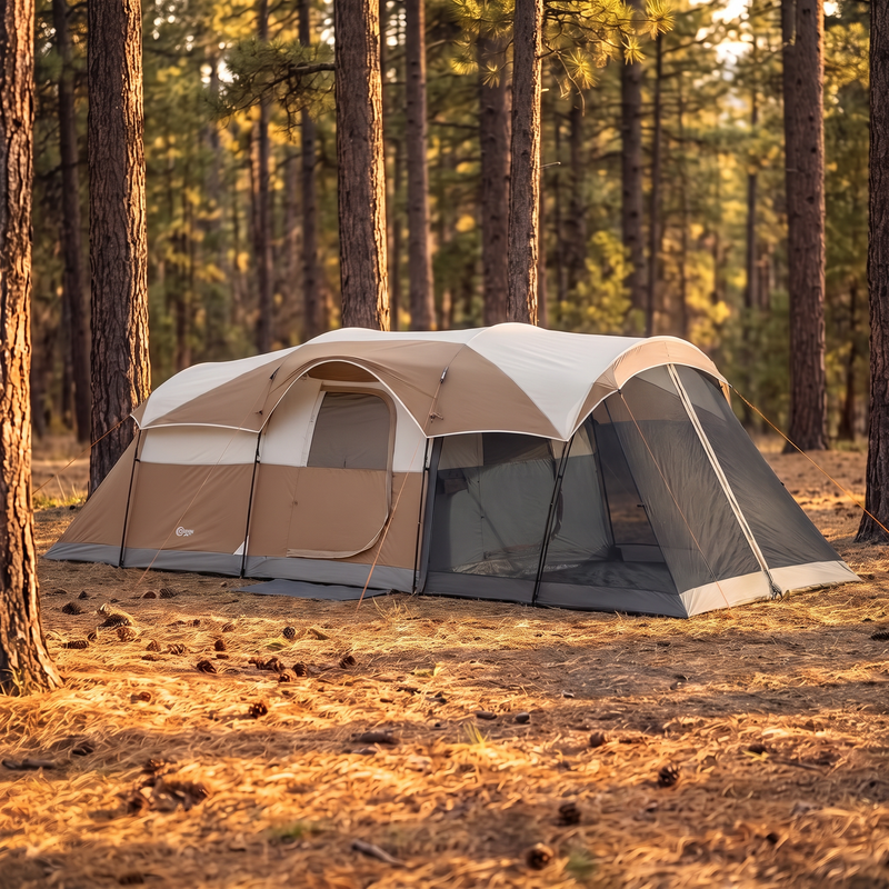 6 to 10 Person Tunnel Tent with Screen Room photo 8