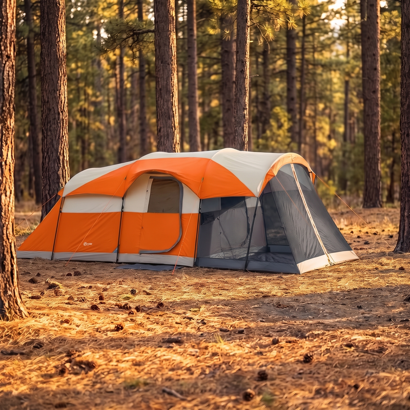 6 to 10 Person Tunnel Tent with Screen Room photo 11