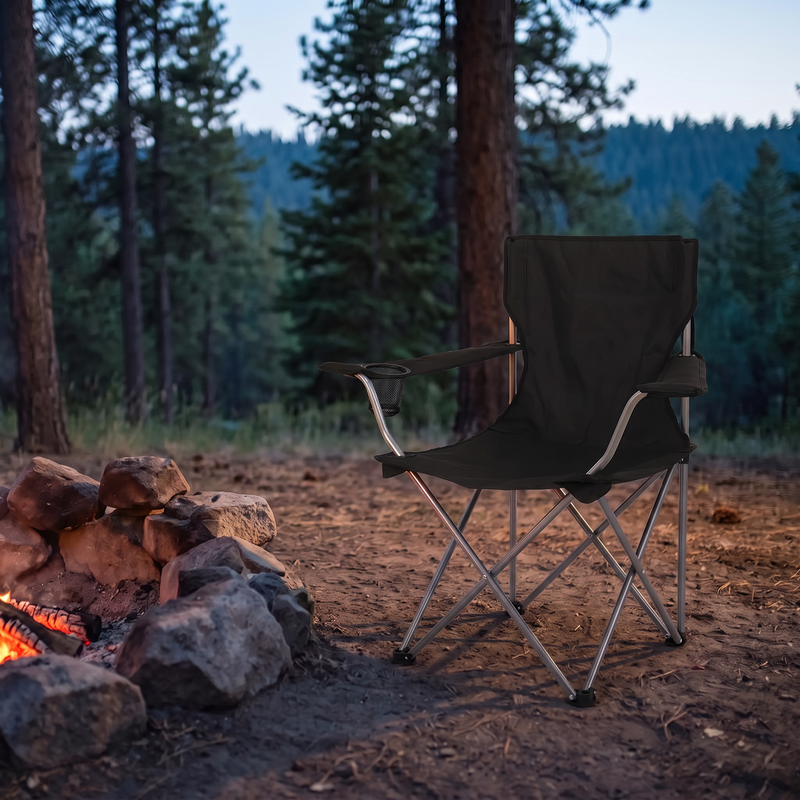 Quad Folding Camp Chair with Cup Holder and Carry Bag photo 5