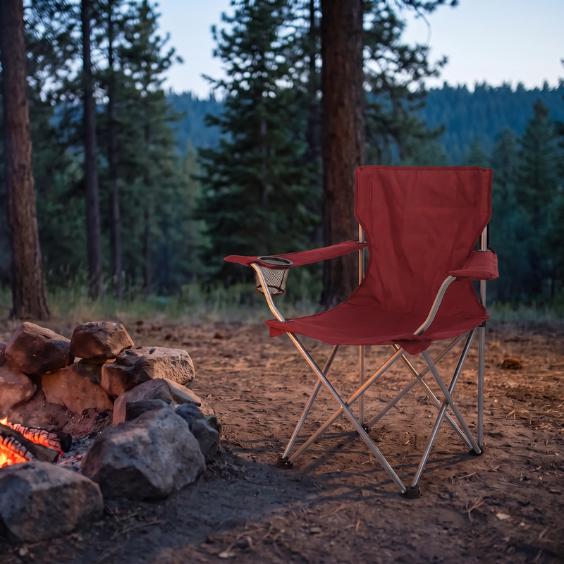Quad Folding Camp Chair with Cup Holder and Carry Bag photo 6