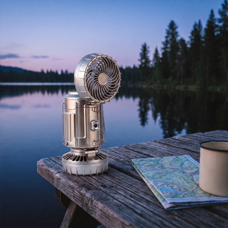 Solar Camping Lantern with Built-In Fan photo 10