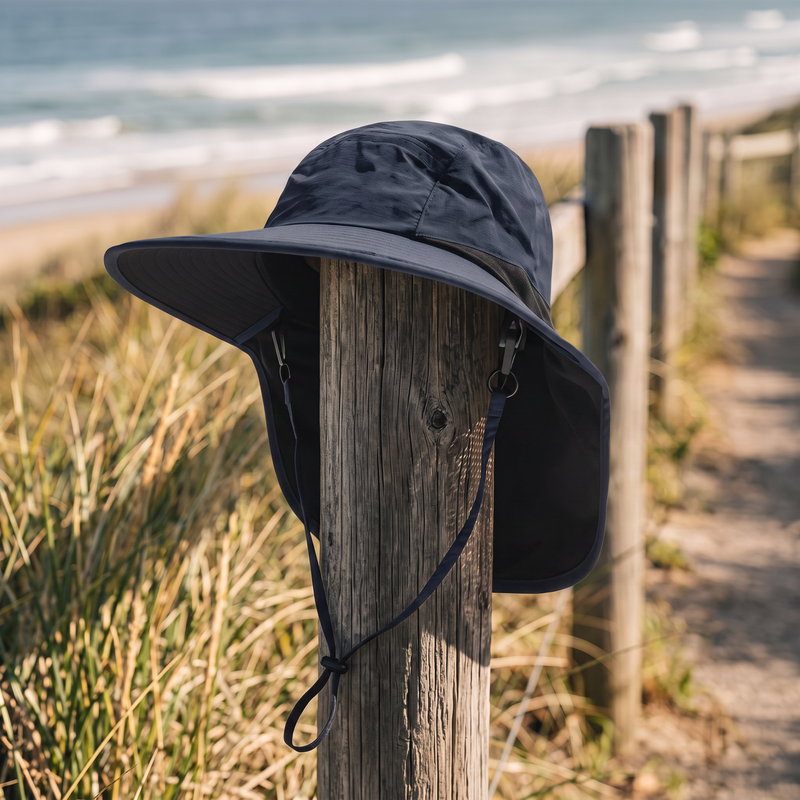 Sun Protection Hat with Neck Flap, Unisex photo 5