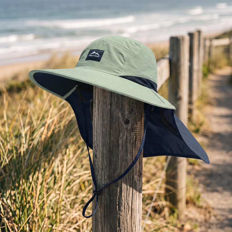 Sun Protection Hat with Neck Flap, Unisex photo 6