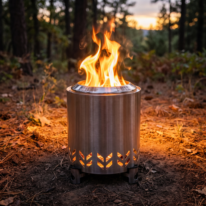 Portable Fire Pit, 7 in Double Wall 304 Stainless Fire Bowl