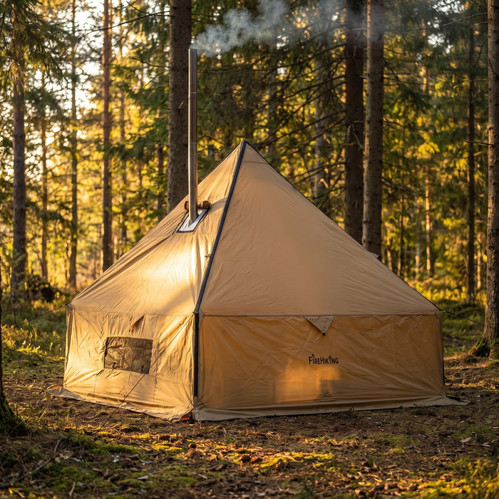 Hot Tent with Stove Jack, 1-2 Person 4-Season Tipi Tent