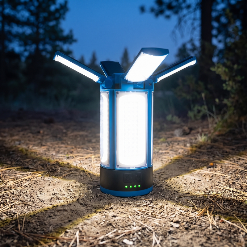 Rechargeable Camping Light with Stand, 4100 Lumens, 4 Heads photo 2