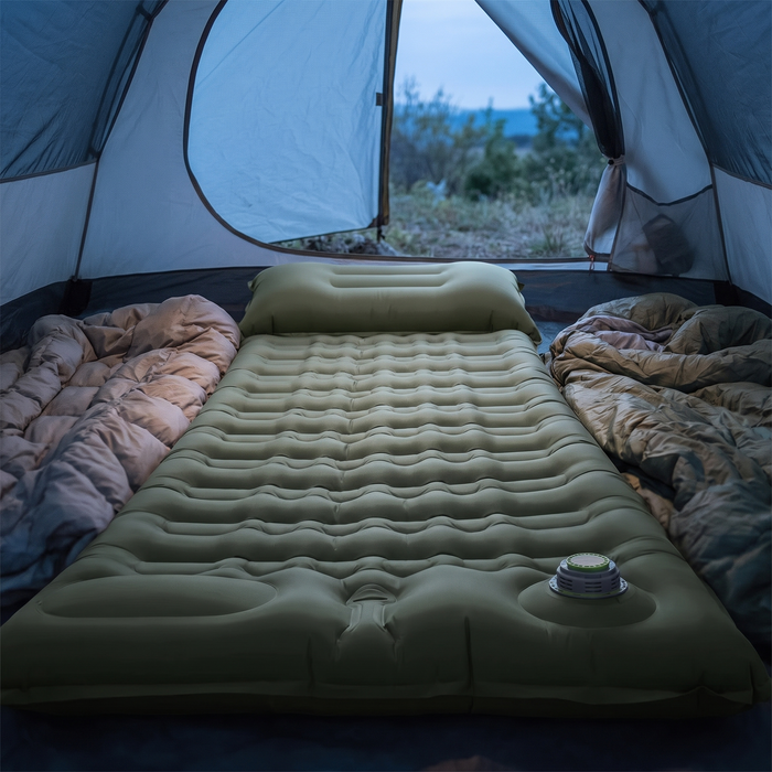 Electric Self Inflating Sleeping Pad with Pillow, 4.72 in Thick