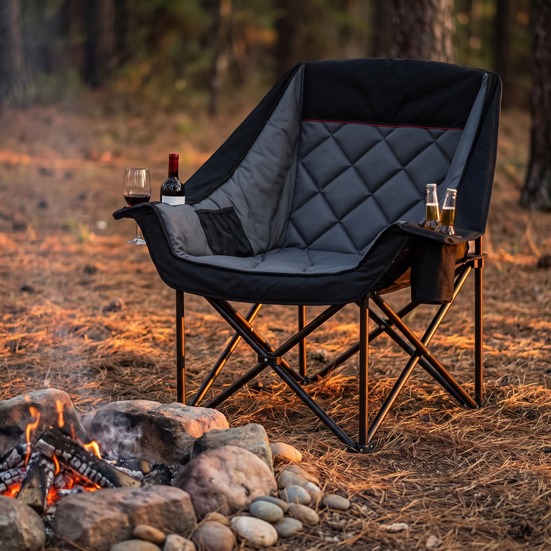 Double Camping Chair Loveseat, Padded, 600 lb Capacity photo 2