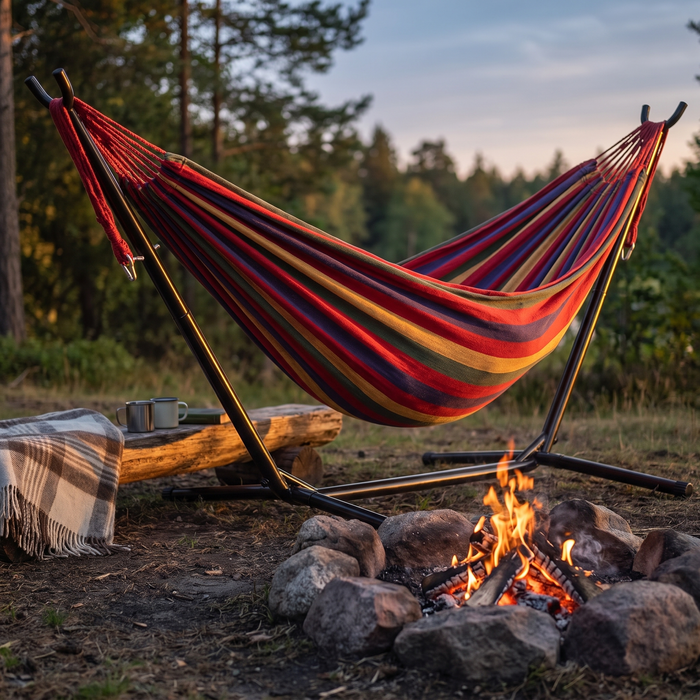 Portable Hammock with Stand, 2 Person, 600 lb Capacity