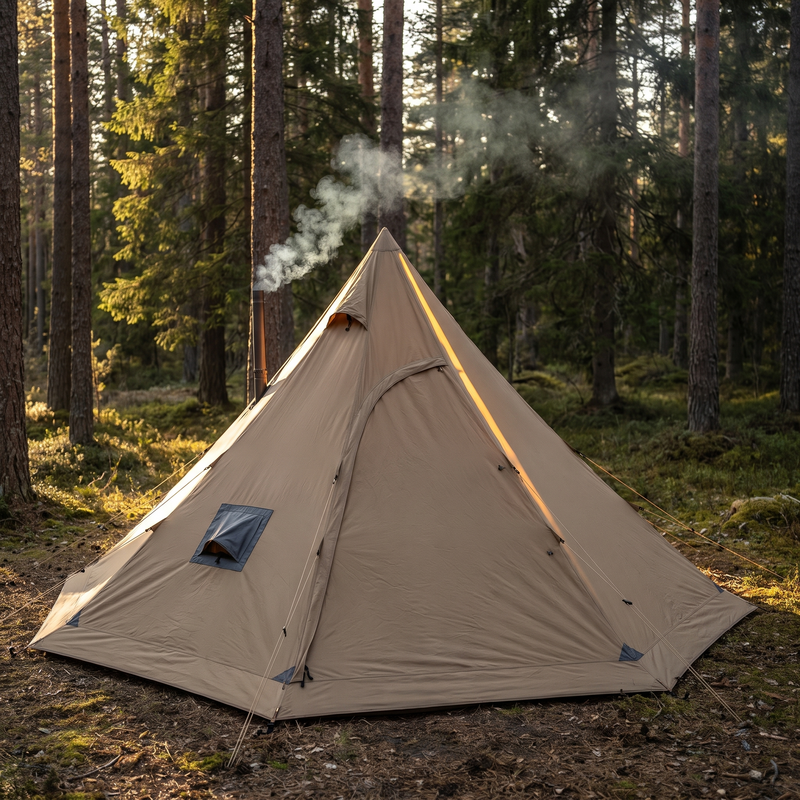 4-Season Hot Tent with Stove Jack, 1 to 6 Person Sizes photo 3
