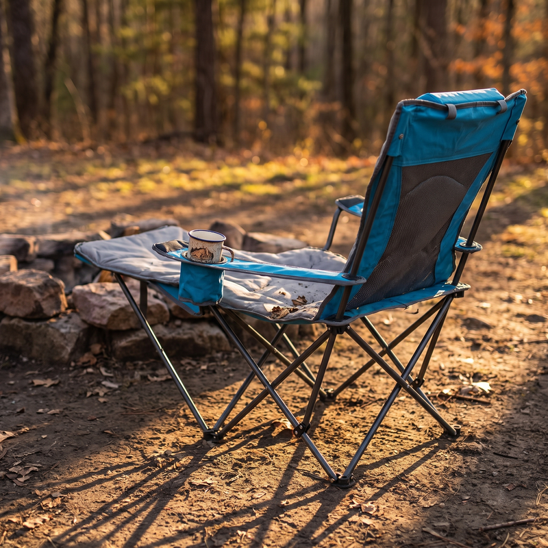 Reclining Camping Chair with Removable Footrest and Headrest photo 8