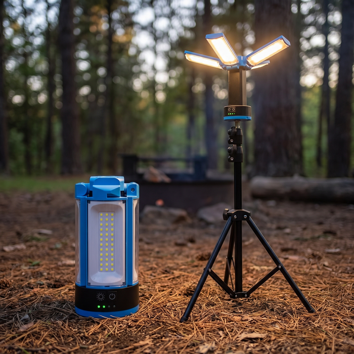 Rechargeable Camping Light with Stand, 4100 Lumens, 4 Heads
