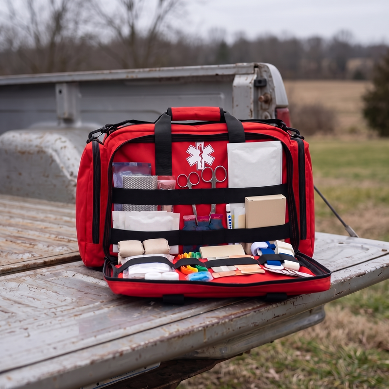 First Responder Trauma First Aid Kit, Fully Stocked Bag photo 2