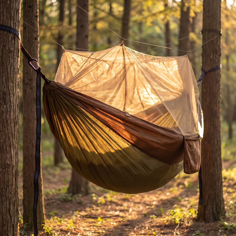 Camping Hammock with Bug Net and Rain Fly, Single or Double photo 5