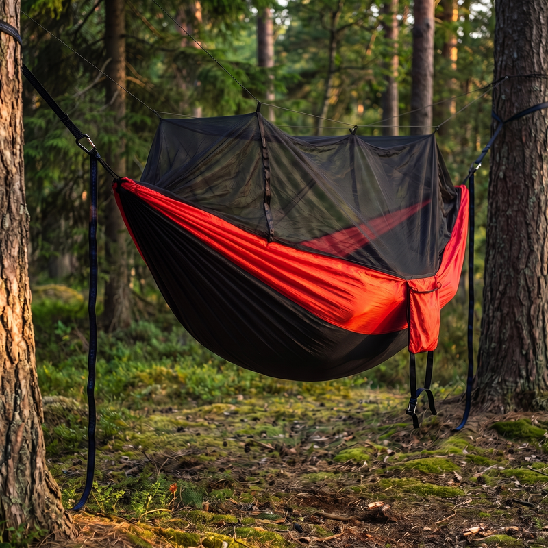 Camping Hammock with Bug Net and Rain Fly, Single or Double photo 6