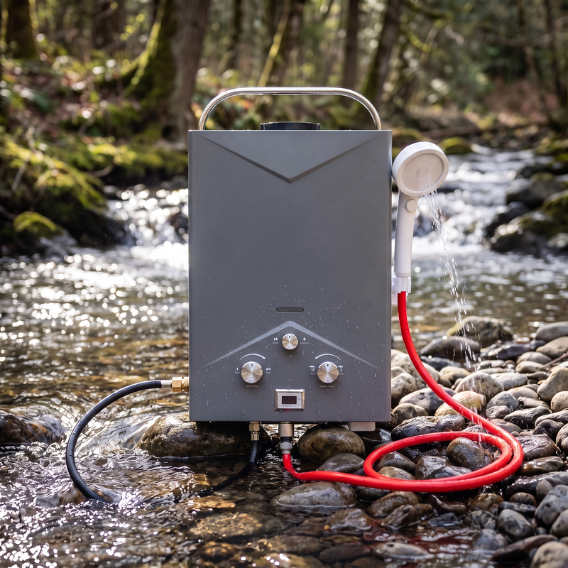 Portable Propane Tankless Water Heater with Shower Kit photo 2