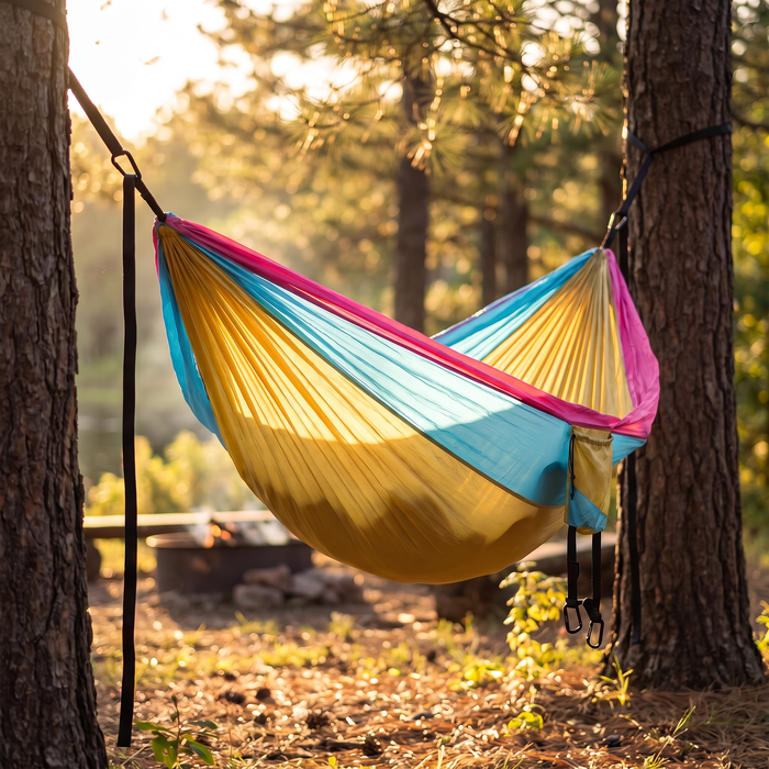 Double Camping Hammock, 10 x 6 ft, 500 lb Capacity